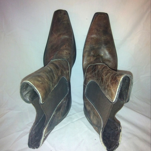 BANANA BLUES ANKLE BOOTS RUSTIC LEATHER MENS BROWN Size 9